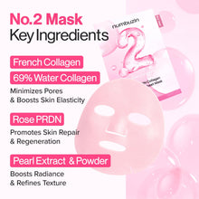 Load image into Gallery viewer, Numbuzin No.2 Rose PDRN Collagen Plumping Sheet Mask 5EA