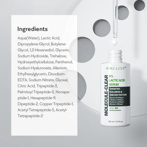 Nineless Molecule-Clear 5% Lactic Acid Serum 30ml