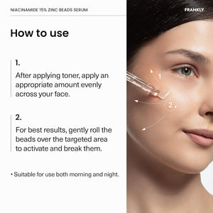 FRANKLY Niacinamide 15% Zinc Beads Serum 30ml