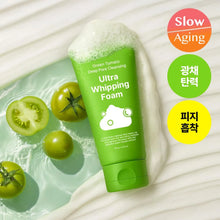Load image into Gallery viewer, SUNGBOON EDITOR Green Tomato Deep Pore Cleansing Ultra Whipping Foam 120g