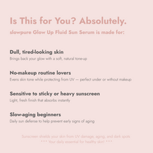 Load image into Gallery viewer, slowpure glow up fluid sun serum SPF50+ PA++++ 50ml