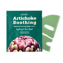 Load image into Gallery viewer, Petitfee Artichoke Soothing Hydrogel Face Mask 5EA