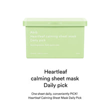 Load image into Gallery viewer, Abib Heartleaf calming sheet mask Daily pick 30EA
