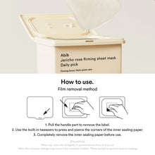 Load image into Gallery viewer, Abib Jericho rose firming sheet mask Daily pick 30EA