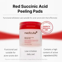 Load image into Gallery viewer, MEDICUBE Red Succinic Acid Peeling Pad 70EA