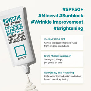 Rovectin Skin Essentials Aqua Soothing UV Protector 50ml SPF 50+ PA++++ Exp:01/09/2024