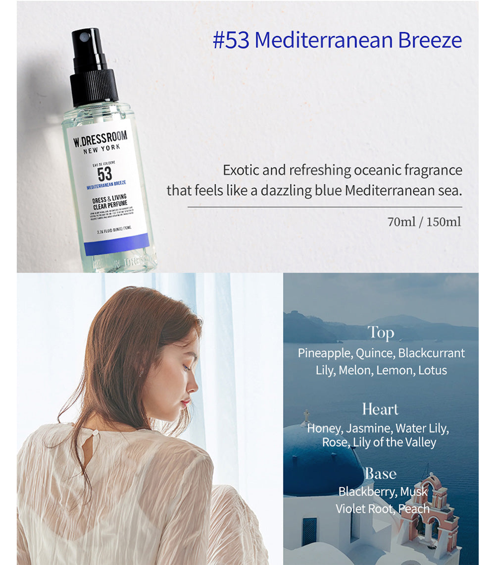 W.DRESSROOM Dress & Living Clear Perfume No.53 Mediterranean Breeze 70 –  SoKoSkins