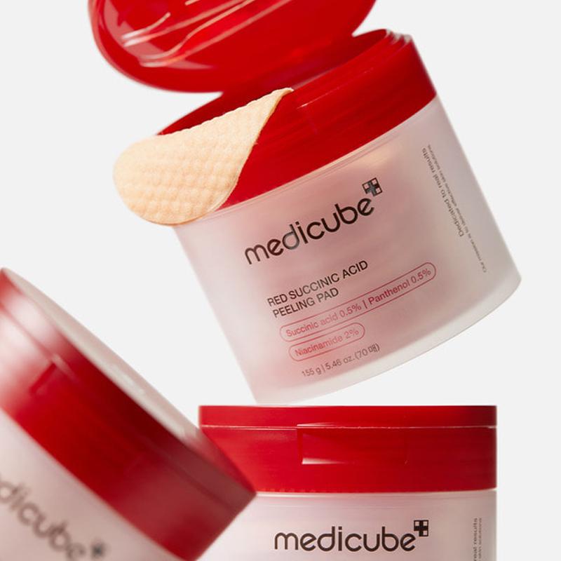 MEDICUBE Red Succinic Acid Peeling Pad 70EA Exp 21 11 2026 SoKoSkins medicube-red-succinic-acid-peeling-pad-70ea-exp-21-11-2026-sokoskins