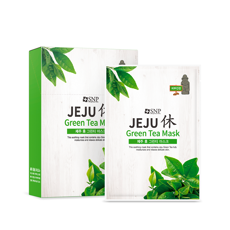 SNP Jeju Rest Green Tea Mask 10EA