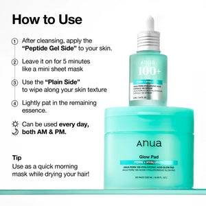 Anua PDRN 100 Hyaluronic Acid Glow Pad 60EA