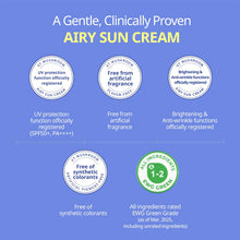 Load image into Gallery viewer, VT Cosmetics Airy Sun Cream 50ml