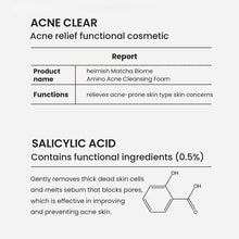 Load image into Gallery viewer, Heimish Matcha Biome Amino Acne Cleansing Foam 150ml