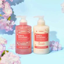 Load image into Gallery viewer, KUNDAL Honey &amp; Macadamia Cherry Blossom Edition [Shampoo 500ml +Treatment 500ml]
