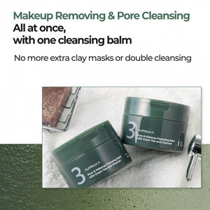 Numbuzin No.3 Pore & Makeup Cleansing Balm with Creen Tea and Charcoal 85g