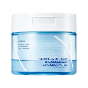 Isntree Ultra-low Molecular Hyaluronic Acid Zinc Cooling Pad 60EA