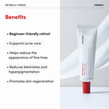 Load image into Gallery viewer, FRANKLY Retinol 0.1 Wrinkle Repair Cream 30ml Exp 2026 03 06