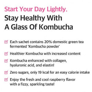 Skinnylab Kombucha Raspberry Flavor 14EA