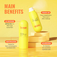 Load image into Gallery viewer, Tovegan Colorfood Series Yellow UV Sun Protect Mist SPF50+ PA+++ 60ml