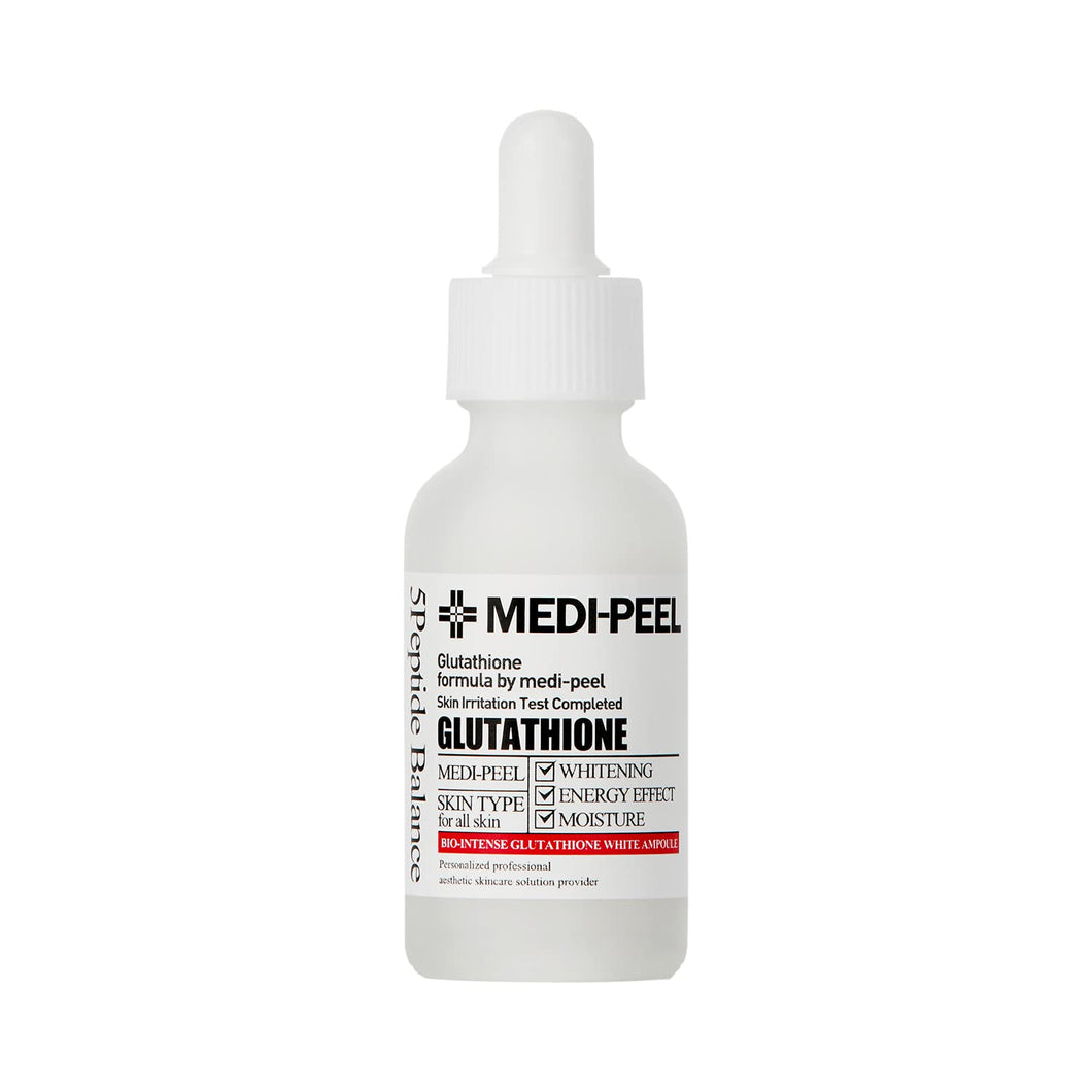glutathione 600 ampoule mask tissue by Medi-peel Brightens up the skin tone and complexion with niacinamide and 12 types of liposomal vitamins Medi-Peel Bio-Intense Glutathione White Ampoule