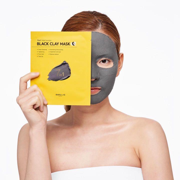 BARULAB 7 IN 1 Total Solution Black Clay Mask 5EA