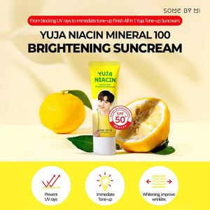 SOMEBYMI Yuja Niacin Mineral 100 Brightening Sun Cream 25ml